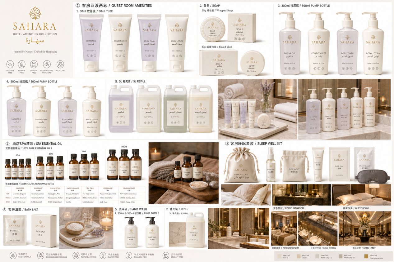 Luxury hotel amenities